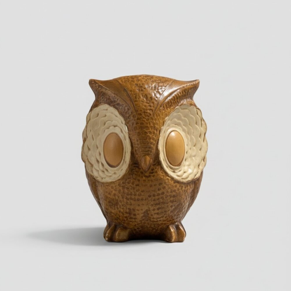 Freeman & McFarlin Retro Owl Figurine MCM Ceramic Vintage Decor Retro Academia